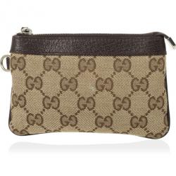 Pre Owned Gucci Beige Monogram Coin Purse