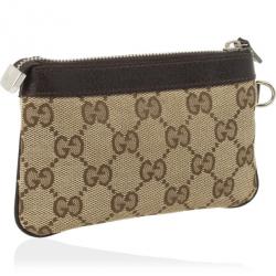 Pre Owned Gucci Beige Monogram Coin Purse