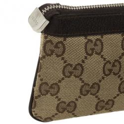 Pre Owned Gucci Beige Monogram Coin Purse
