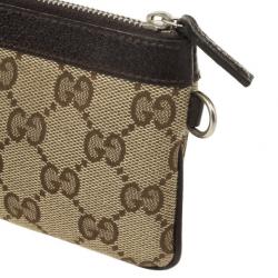 Pre Owned Gucci Beige Monogram Coin Purse