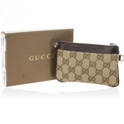 Pre Owned Gucci Beige Monogram Coin Purse