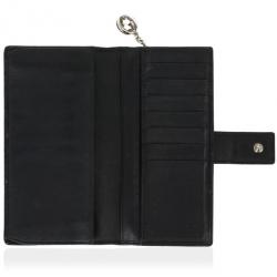 Pre Owned Gucci Black Guccissima Leather Continental Wallet