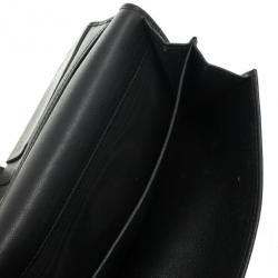 Pre Owned Gucci Black Guccissima Leather Continental Wallet