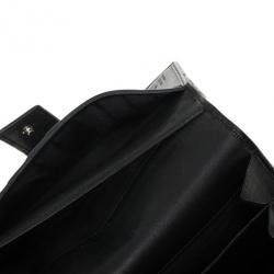 Pre Owned Gucci Black Guccissima Leather Continental Wallet