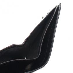 Pre Owned Gucci Metallic Dark Brown Guccissima Compact Wallet