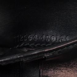 Pre Owned Gucci Metallic Dark Brown Guccissima Compact Wallet