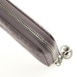 Pre Owned Gucci Metallic Guccissima Leather Long Zippy Wallet