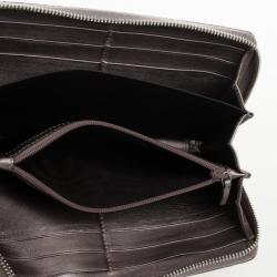 Pre Owned Gucci Metallic Guccissima Leather Long Zippy Wallet