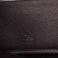 Pre Owned Gucci Metallic Guccissima Leather Long Zippy Wallet