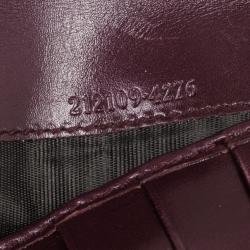 Pre Owned Gucci Burgundy Imprime Leather Monogram Continental Wallet