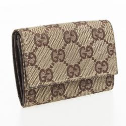 Pre Owned Gucci Monogram Compact Wallet