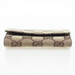 Pre Owned Gucci Monogram Compact Wallet