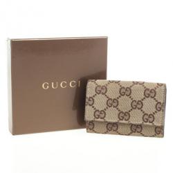 Pre Owned Gucci Monogram Compact Wallet