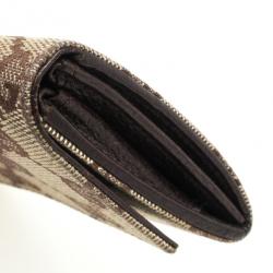 Pre Owned Gucci Monogram Compact Wallet
