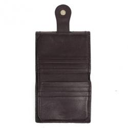 Pre Owned Gucci Brown Guccissima Leather Compact Wallet