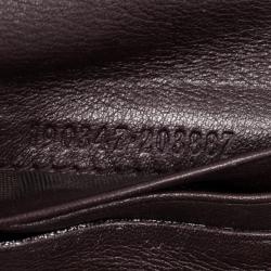 Pre Owned Gucci Brown Guccissima Leather Compact Wallet