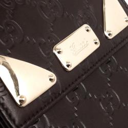 Pre Owned Gucci Brown Guccissima Indy Wallet