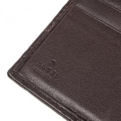 Pre Owned Gucci Brown Guccissima Indy Wallet