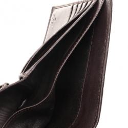 Pre Owned Gucci Brown Guccissima Indy Wallet