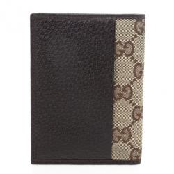 Pre Owned Gucci Monogram Canvas and Leather Wallet
