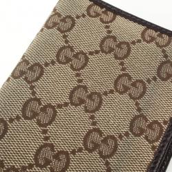 Pre Owned Gucci Monogram Canvas and Leather Wallet