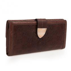 Pre Owned Gucci Guccissima Leather Continental Wallet