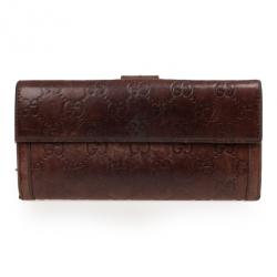 Pre Owned Gucci Guccissima Leather Continental Wallet