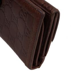 Pre Owned Gucci Guccissima Leather Continental Wallet
