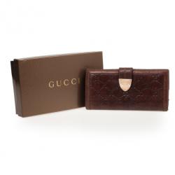 Pre Owned Gucci Guccissima Leather Continental Wallet