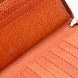 Pre Owned Gucci Zip Around Wallet with Tassel and Bamboo Detail 