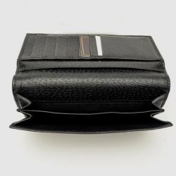 Pre Owned Gucci Black GG Canvas Continental Wallet With Spur Detail