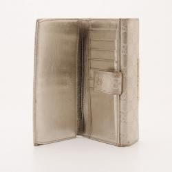 مملوكة مسبقًا Gucci Silver Guccissima Continental Wallet 