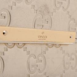 مملوكة مسبقًا Gucci Silver Guccissima Continental Wallet 