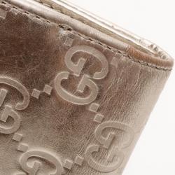 مملوكة مسبقًا Gucci Silver Guccissima Continental Wallet 