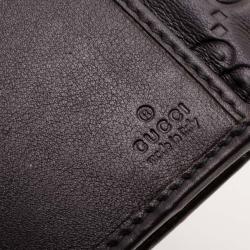 مملوكة مسبقًا Gucci Black Guccissima Continental Wallet 
