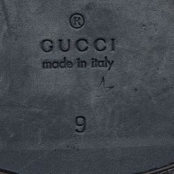 Gucci Black Embossed Croc Slingback Sandals Size 43