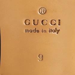 Gucci Black Leather Interlocking G Loafers Size 43