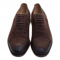 Gucci Brown Suede Lace Up Oxfords Size 42