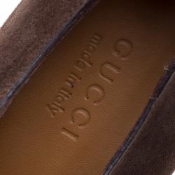 Gucci Brown Suede Lace Up Oxfords Size 42