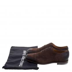 Gucci Brown Suede Lace Up Oxfords Size 42