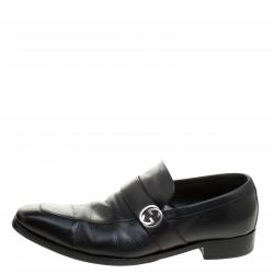 Gucci Black Leather GG Oxfords Size 43.5
