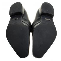 Gucci Black Leather GG Oxfords Size 43.5