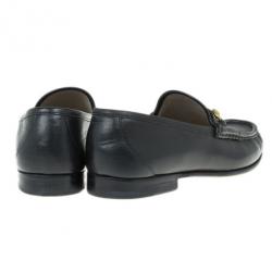 Pre Owned Gucci Black Leather 1953 Horsebit Loafers Size 43
