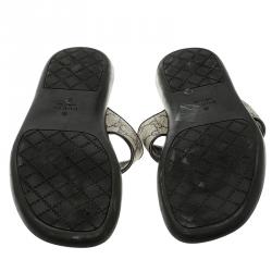 Gucci Beige GG Supreme Canvas Web Thong Sandals Size 43.5