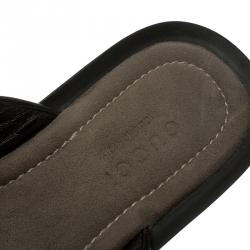 Gucci Beige GG Supreme Canvas Web Thong Sandals Size 43.5