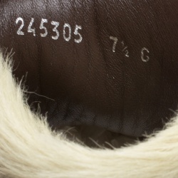Gucci Brown Suede with Fur Trim High Top Sneakers Size 42