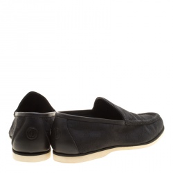 Gucci Black GG Fabric Loafers Size 41
