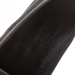 Gucci Black GG Fabric Loafers Size 41