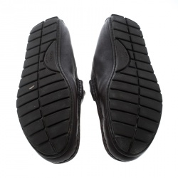 Gucci Brown Microguccissima Leather GG Loafers Size 43