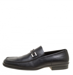Gucci Black Leather Bit Loafers Size 42.5
